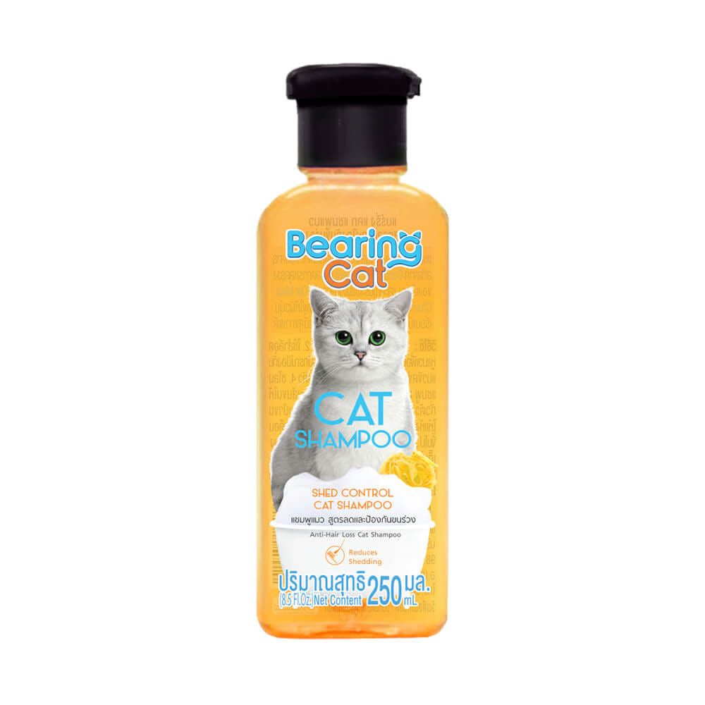 แชมพูแมว BEARING CAT สูตรอ่อนโยน ขนาด 250ML สำหรับป้องกันและลดขนร่วง